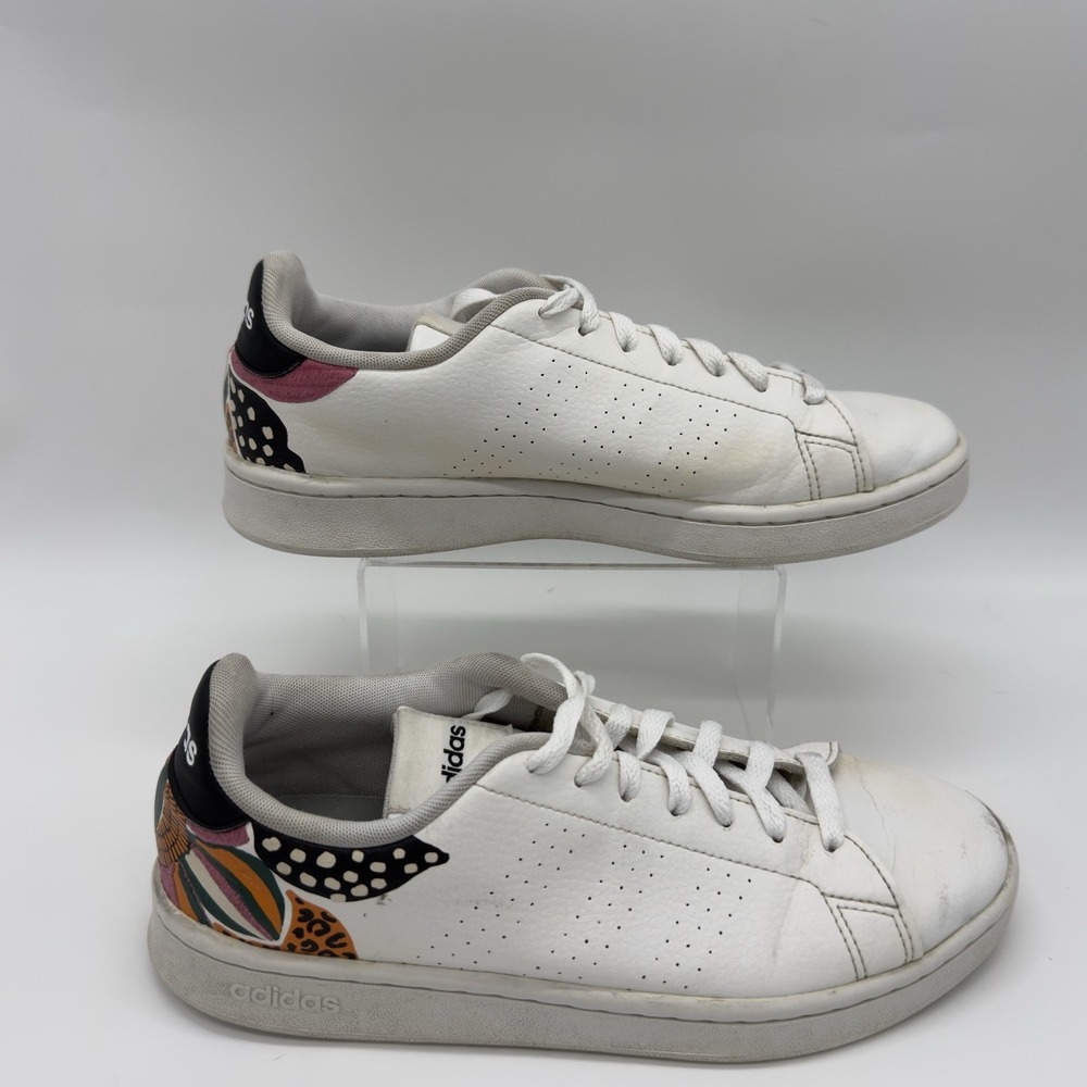 FARM RIO x ADIDAS‎ Advantage White Floral Embroidered Women's Shoes Size 9